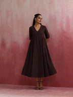 trueBrowns Cola Cotton Dobby Dress | Grocsy