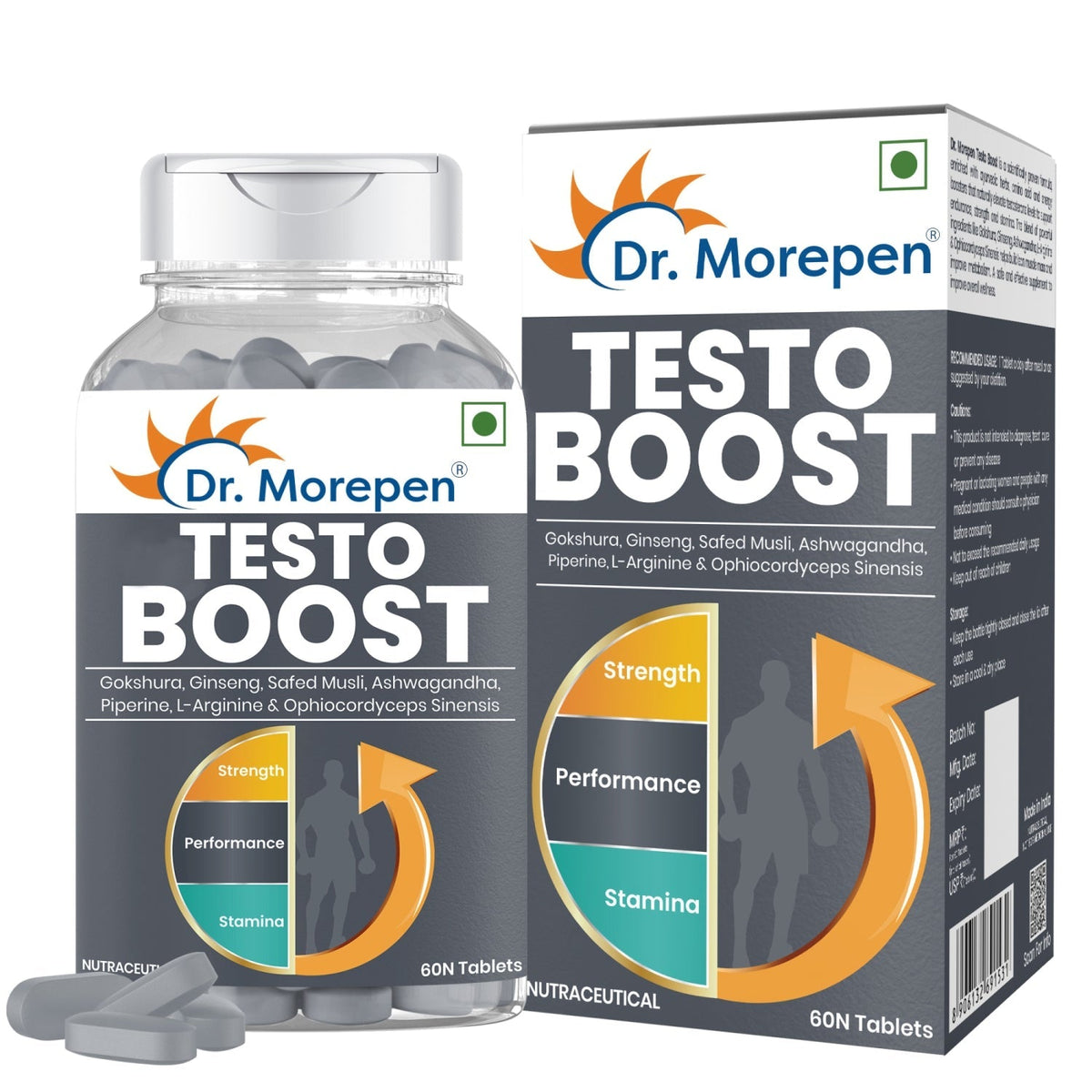Dr Morpen Testo Boost And Multivitamin Men -With Omega 3 & Herbs /Energy & Immunity Booster | Grocsy