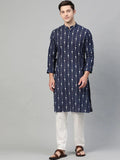 Fabmade Men Printed Straight Kurta With Pyjama | Grocsy
