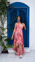 Noroke Vintage Crepe Vintage Printed Long Tiered Maxi Dress - Printed | Grocsy