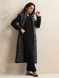 trueBrowns Black Kashmiri Woollen Jacket 3pc Set | Grocsy