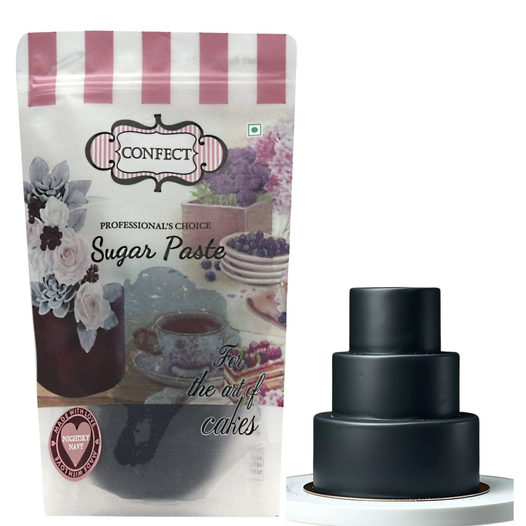 Confect Black Fondant | Edible Sugarpaste | Grocsy