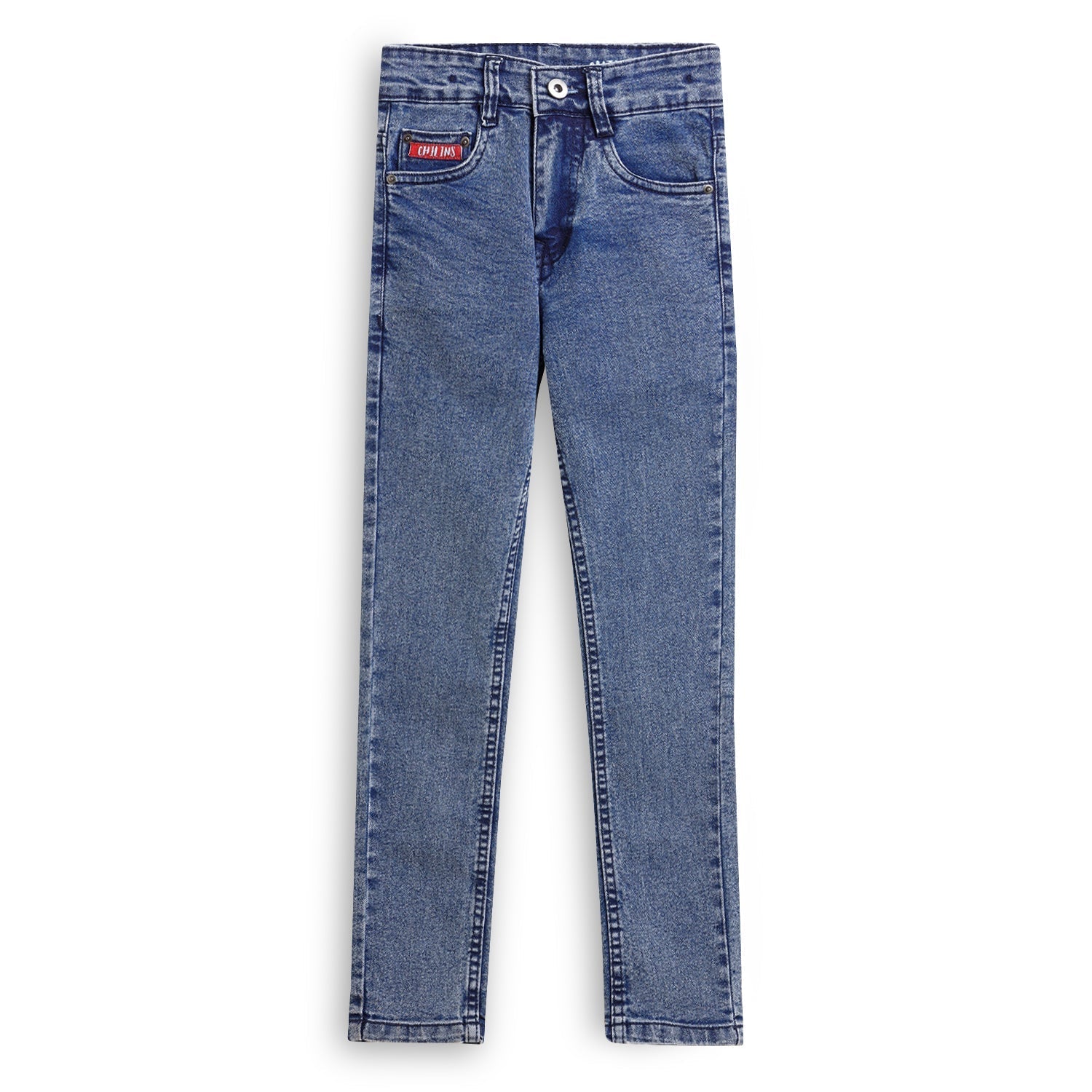 Chilins Girls Slim Mid Rise Cotton Comfortable Blue Jeans | Grocsy