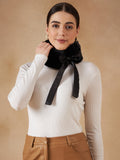 InWeave Women's Black Fur Neckpiece | Grocsy
