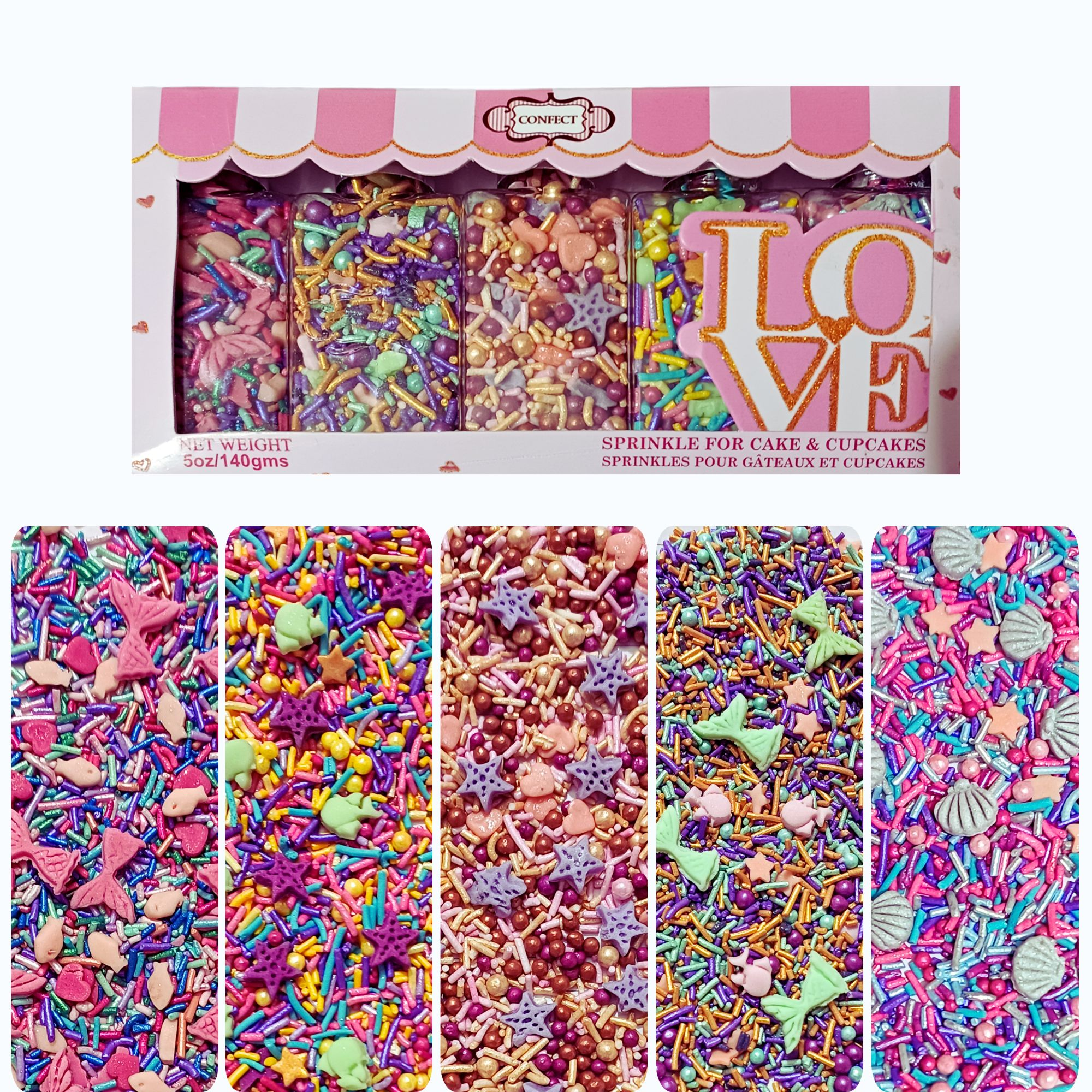 Confect Under the Sea Sprinkles for Decorations 02 | Grocsy