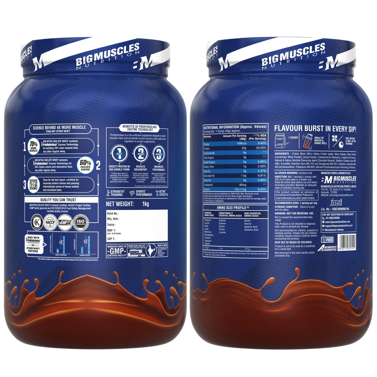 Big Muscles Nutrition Nitra Isolate Whey Protein | Grocsy