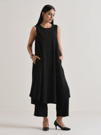 trueBrowns Black Panelled Co-ord Set | Grocsy