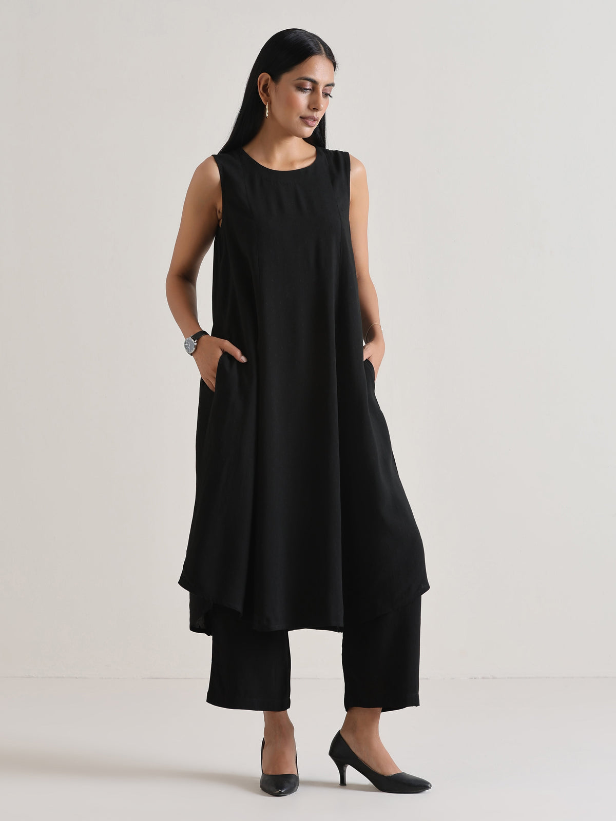 trueBrowns Black Panelled Co-ord Set | Grocsy