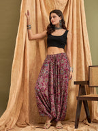 InWeave Burgundy Big Jaal Harem Pant | Grocsy