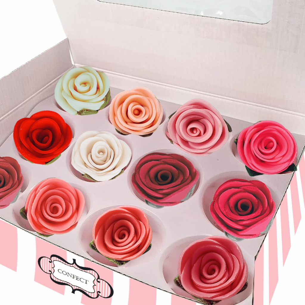 Confect Ombre- 5 | Edible Sugar Roses Topper | Grocsy