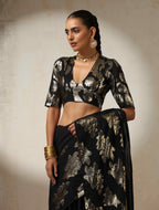 trueBrowns Black Metallic Blouse | Grocsy