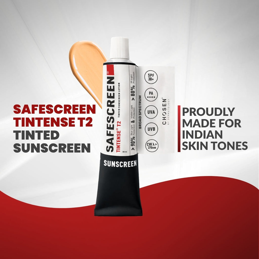 Chosen Tintense Buff Shade Tinted Mineral Sunscreen SPF 50+ Pa++++ 8-Hour Water Resistance, No White Cast | Grocsy