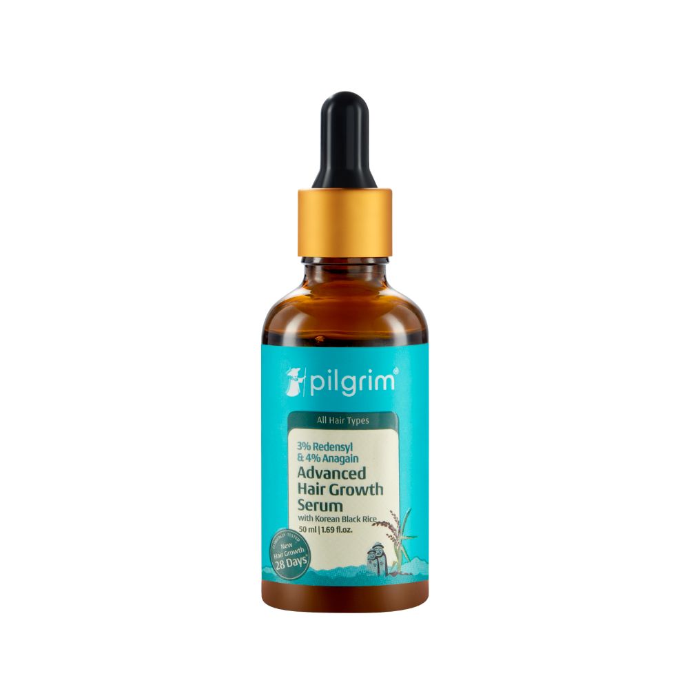 Pilgrim Redensyl 3% + Anagain 4% + 5% Capilia Stem Advanced Hair Growth Serum with Korean Black Rice | Grocsy