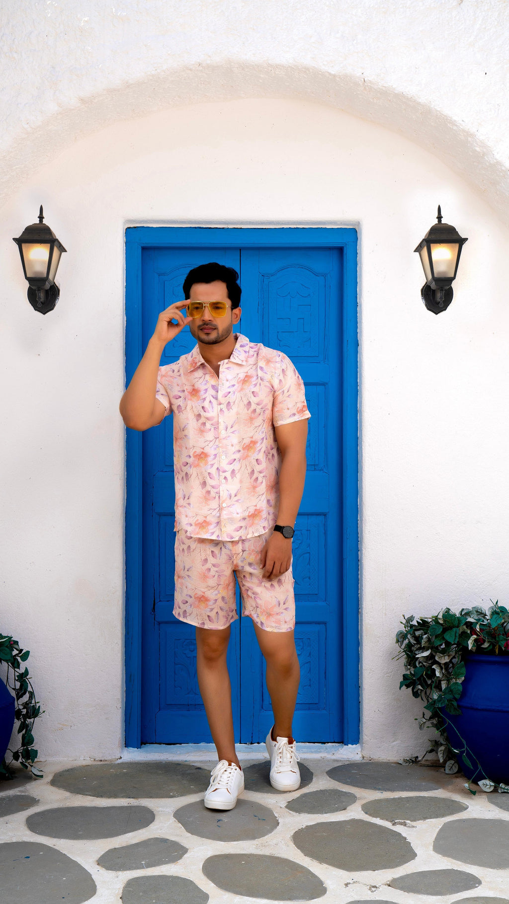 Noroke Sustainable fabric | 100% Linen Linen Floral Couple Co-ord Set | Grocsy