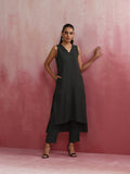 trueBrowns Dark Olive Green Cotton Dobby Kurta Set | Grocsy