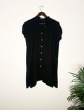 trueBrowns Black Slub Top | Grocsy