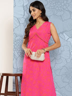 Ahalyaa Floral Printed Empire Gotta Patti Kurta With Palazzos | Grocsy