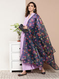 InWeave Women's Mauve Tiered Anarkali Kurta Set | Grocsy