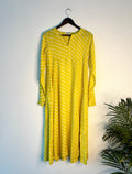 trueBrowns Lime Lehariya Kurta | Grocsy