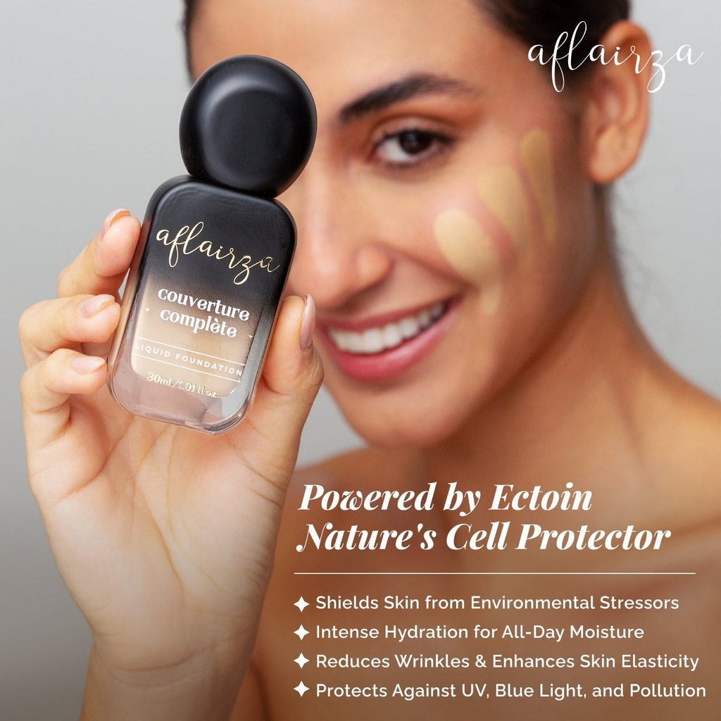 Aflairza Coverture Complete Liquid Foundation with 7 Shades for All Skin Tones | Grocsy