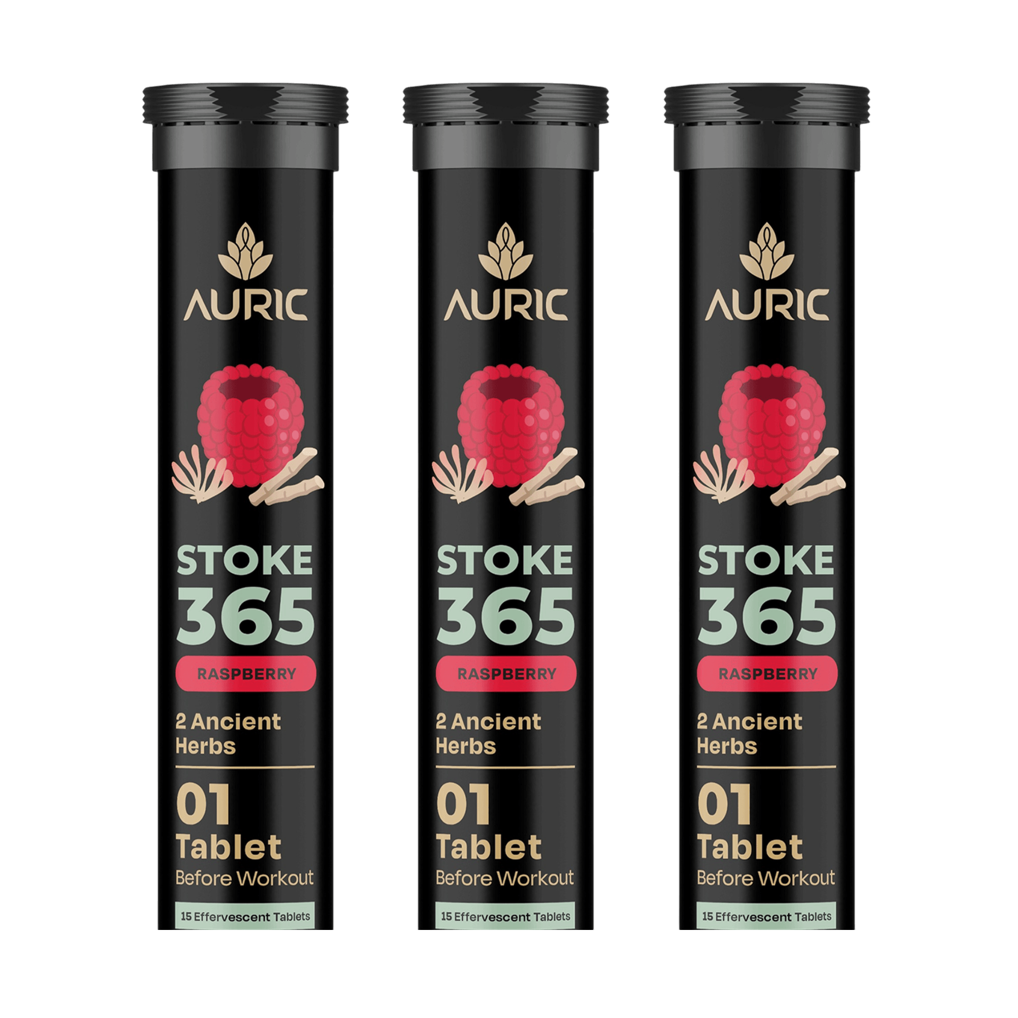 Auric STOKE365 Effervescent Tablets | Raspberry Flavour | Grocsy