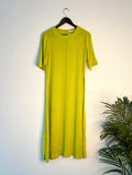 trueBrowns Lime Crinkled Kurta | Grocsy