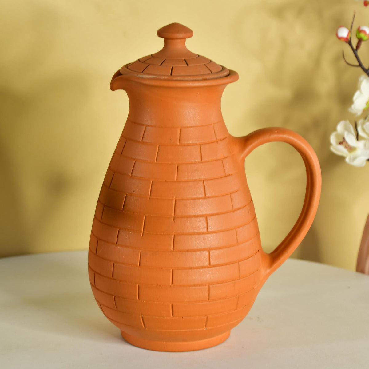Sowpeace Premium Large Terracotta Jug for Water and Drinks | Grocsy