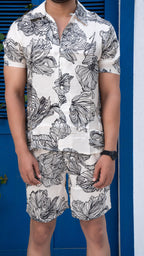 Noroke Modal Satin Modal Printed Couple Co-ord Set | Grocsy