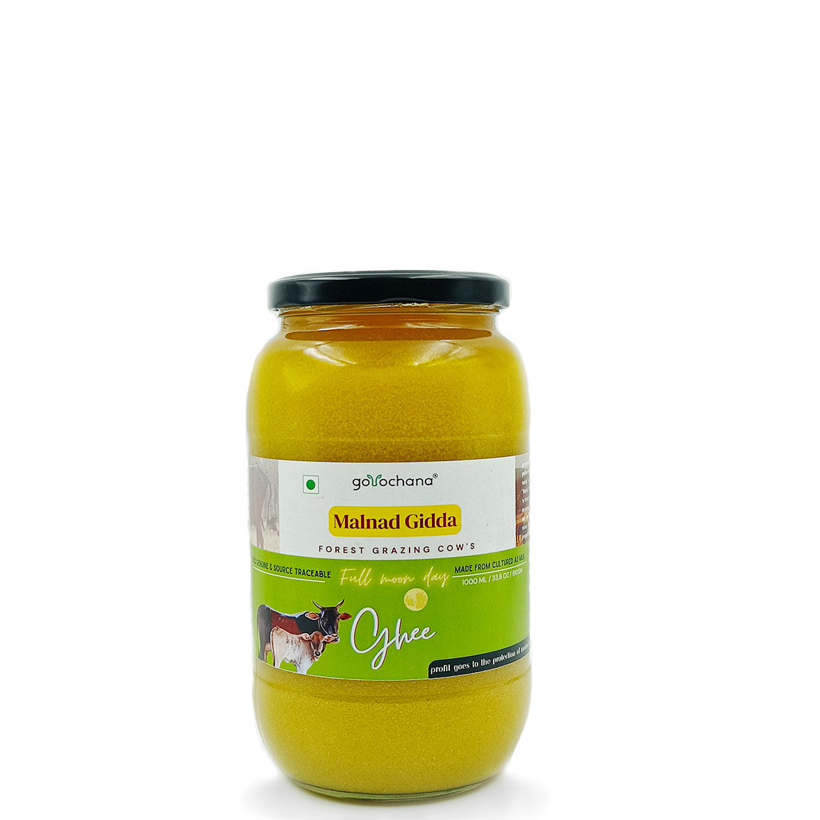 Gorochana 100% Source Traceable Desi Malnad Gidda A2 Full Moon Day Bilona Cow Ghee | Pure Ghee | Organic Ghee - Limited Time Offer - Swadesiicart