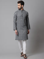Even Apparels Multi Pure Cotton Kurta With Band Collar | Grocsy