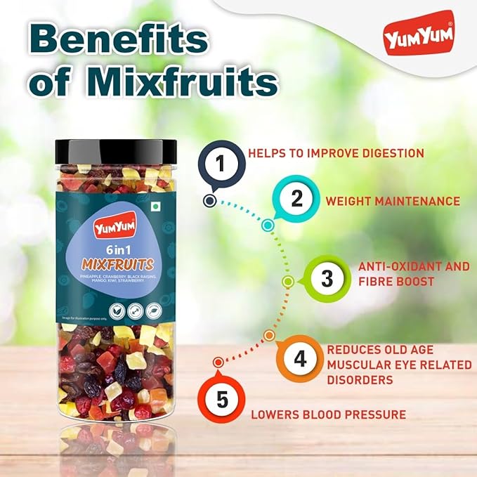 Yum Yum 6 In 1 Mix Fruit Jar | Grocsy