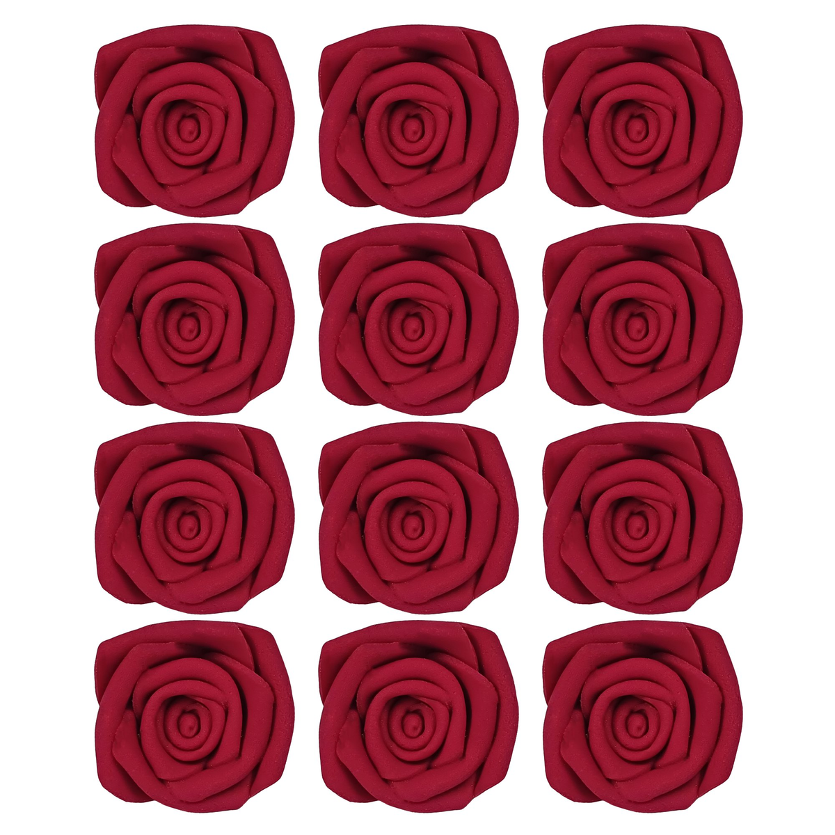 Confect Rich Deep Burgundy Rose | Edible Sugar Roses Topper | Grocsy