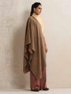 trueBrowns Brown Check Woollen Stole | Grocsy