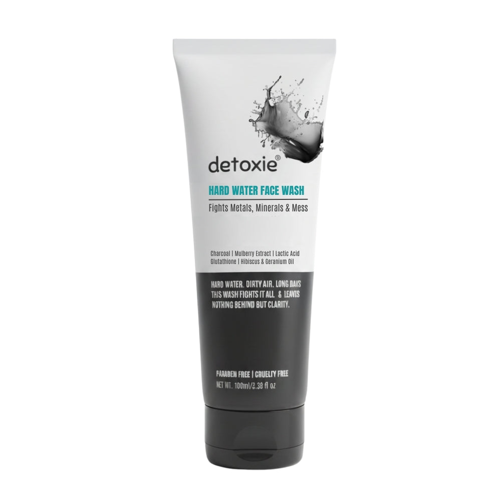 Detoxie Charcoal Hard Water Face Wash with Charcoal & Mulberry Extract | Grocsy