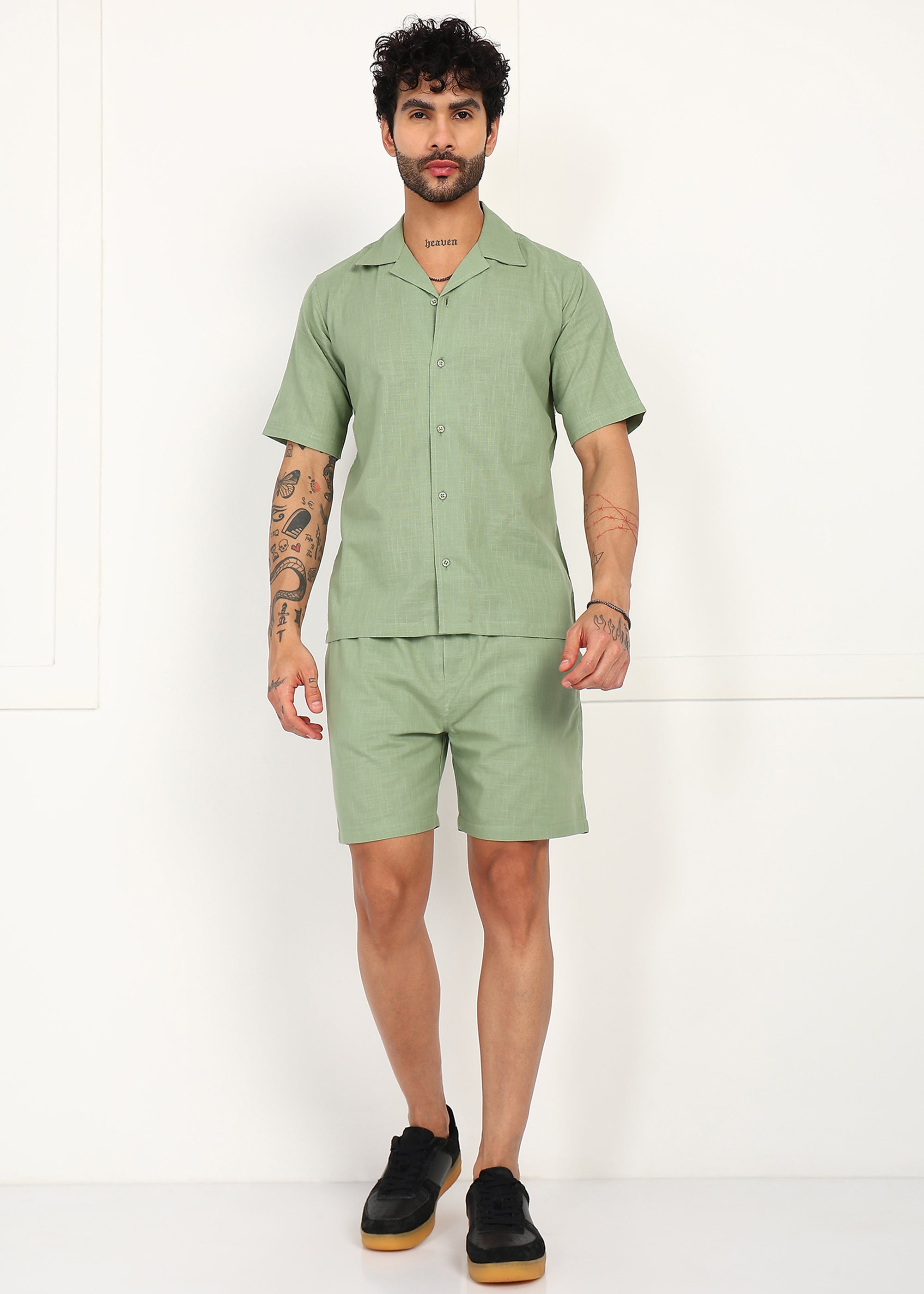 Fabmade Sage Linen Co-Ord Set | Grocsy