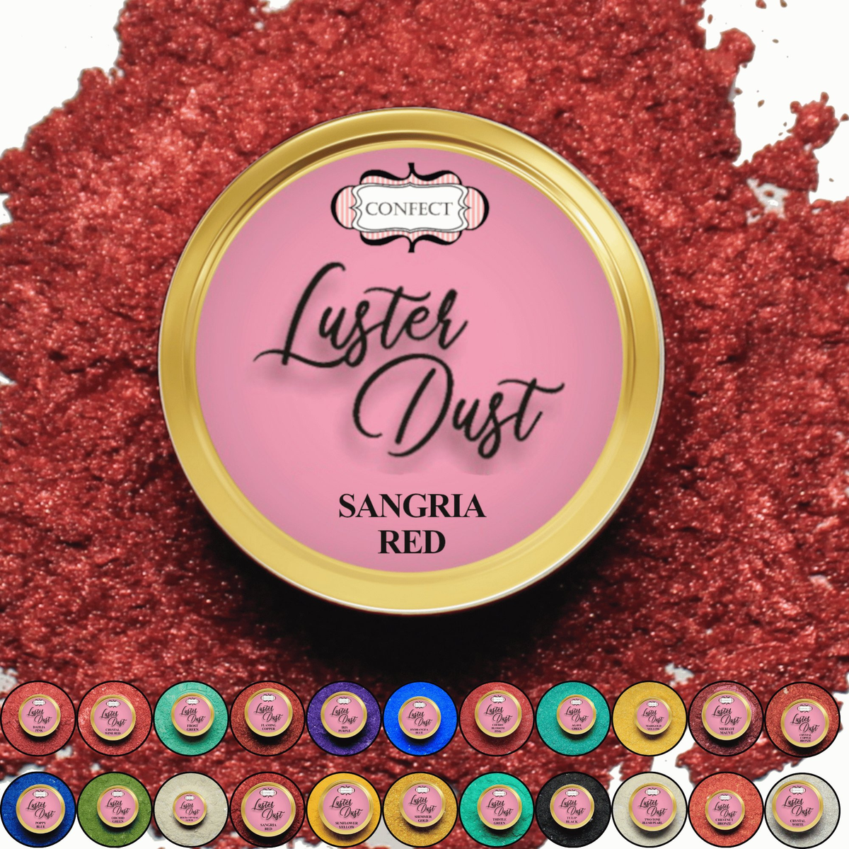 Confect Sangria Red | Edible Luster Dust | Grocsy