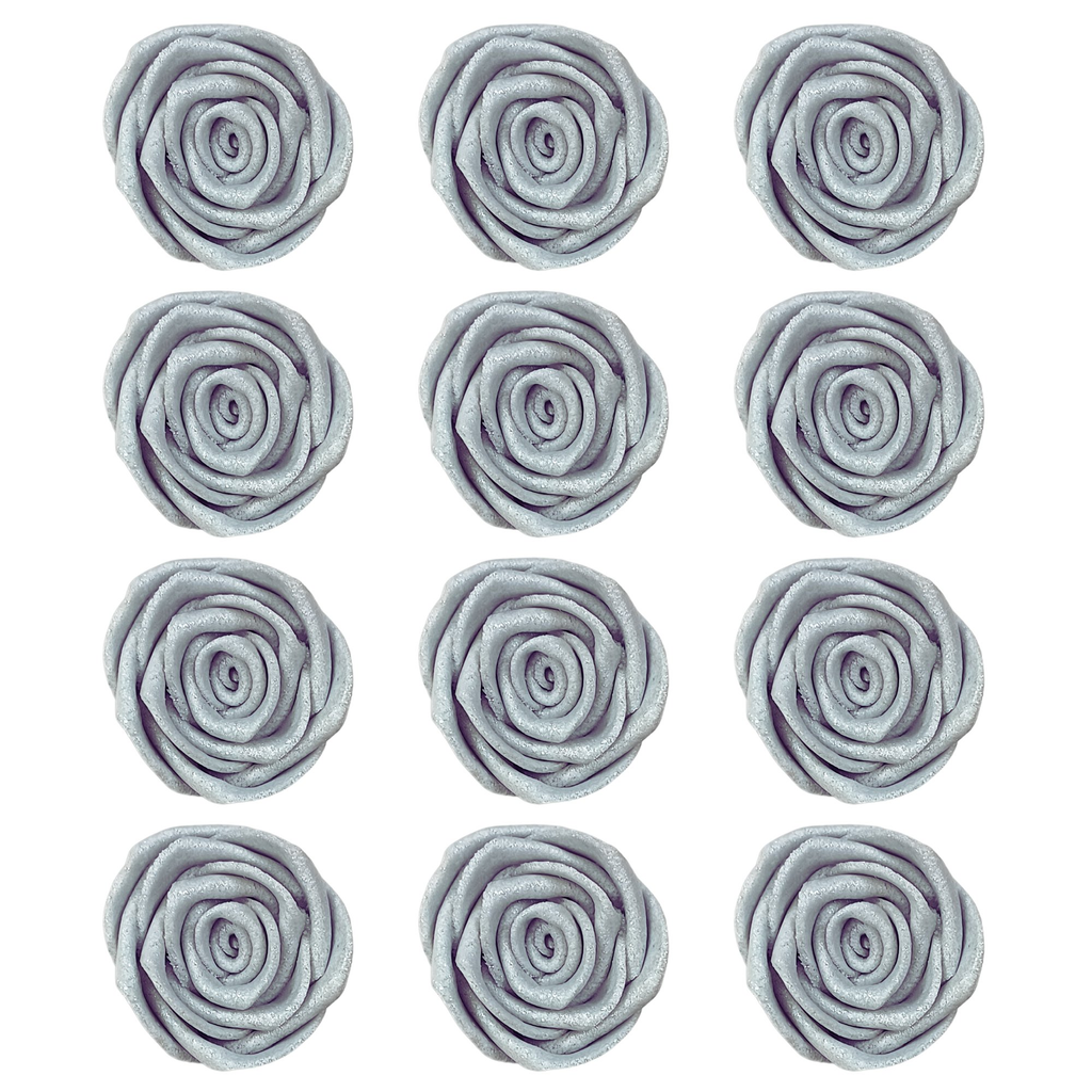 Confect Silver | Edible Metallic Sugar Roses Topper | Grocsy