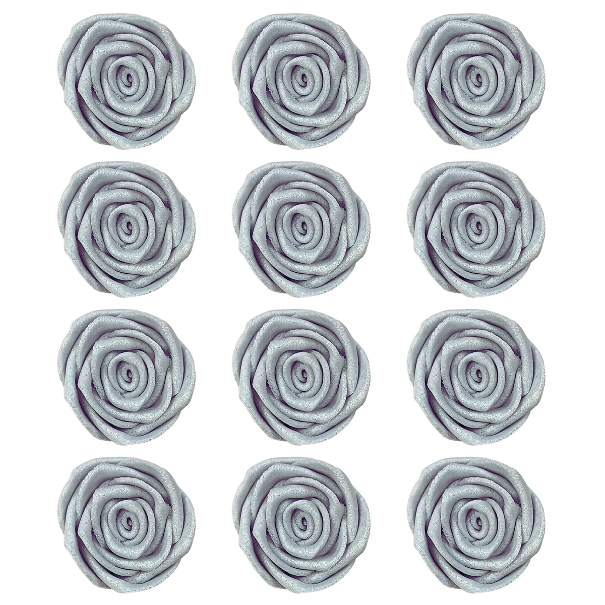 Confect Silver | Edible Metallic Sugar Roses Topper | Grocsy