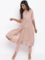 trueBrowns Pure Cotton Gota Slit Kurta Set | Relove | Grocsy