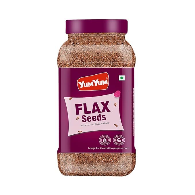 Yum Yum Roasted & Salted Flax Seeds Jar | Grocsy