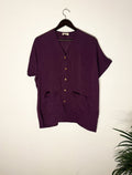 trueBrowns Purple Slub Top | Grocsy