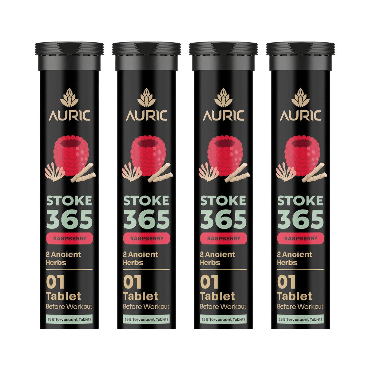 Auric STOKE365 Effervescent Tablets | Raspberry Flavour | Grocsy