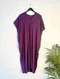 trueBrowns Purple Slub Dress | Grocsy
