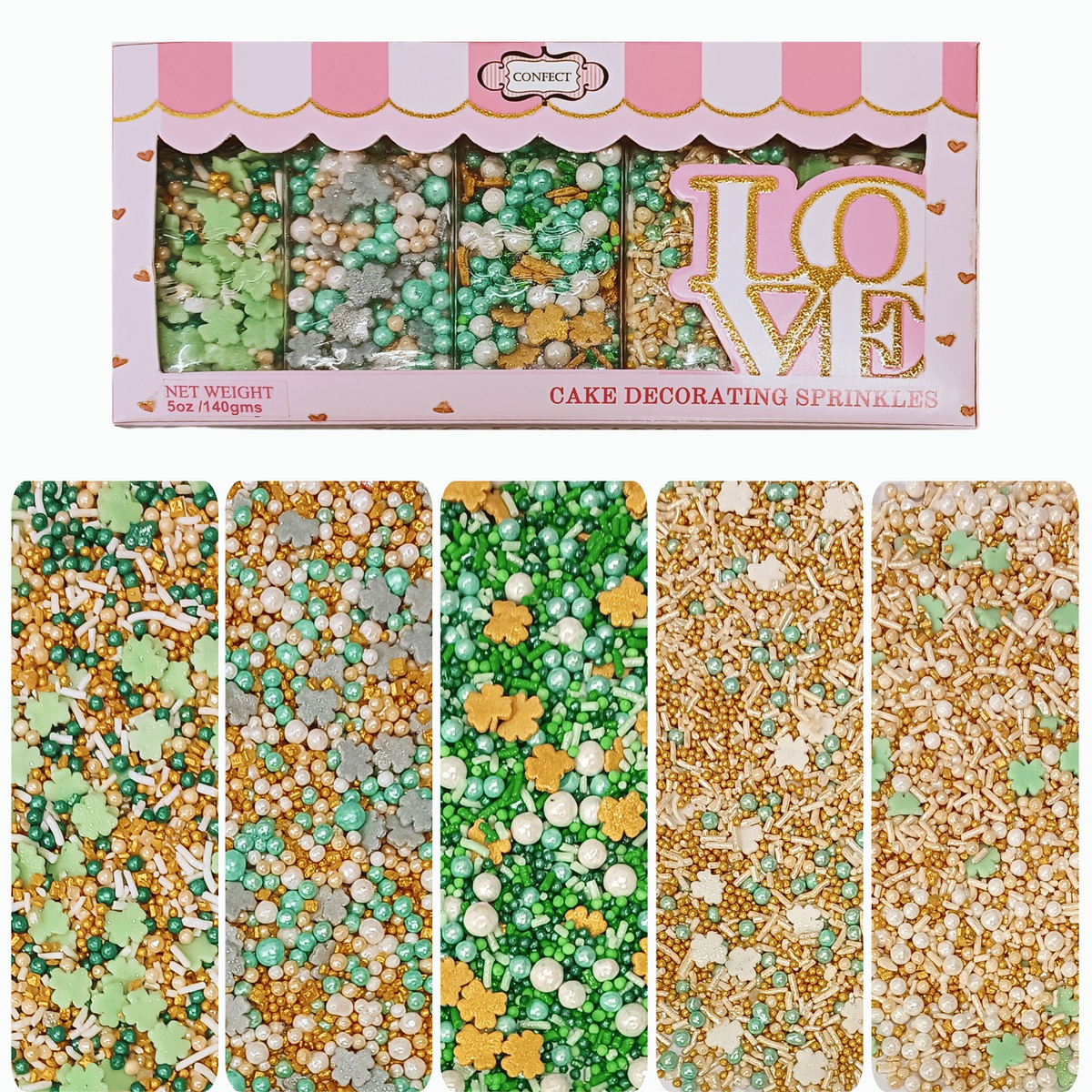 Confect St. Patrick's Sprinkles Multipack 4 | Grocsy