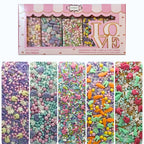 Confect Edible Sprinkles | Mix Red, Pink, Green & Yellow Pearls Pack of 5 (EAST 1) - 100Gms | Grocsy