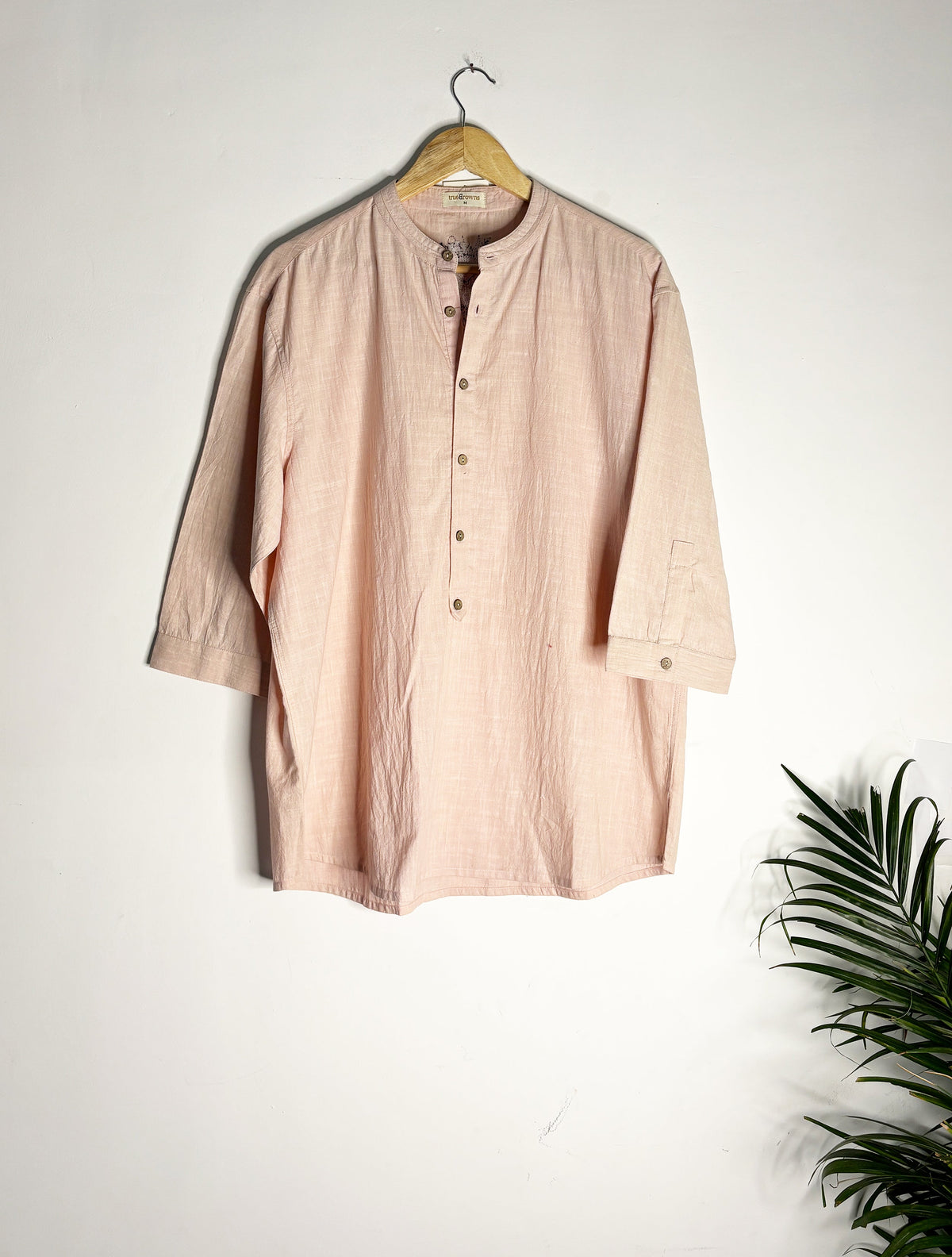 trueBrowns Pink Slub Men's Shirt | Grocsy
