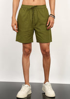 Fabmade Olive Ease Shorts | Grocsy