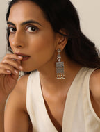 trueBrowns Silver Peacock Earrings | Grocsy
