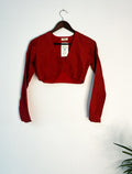 trueBrowns Rust Silk Blouse | Grocsy