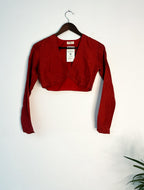 trueBrowns Rust Silk Blouse | Grocsy